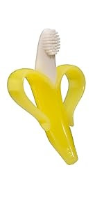 Baby Banana Yellow Banana Infant Toothbrush, Easy to Hold, Made in the USA, Train Infants Babies ... | Amazon (US)