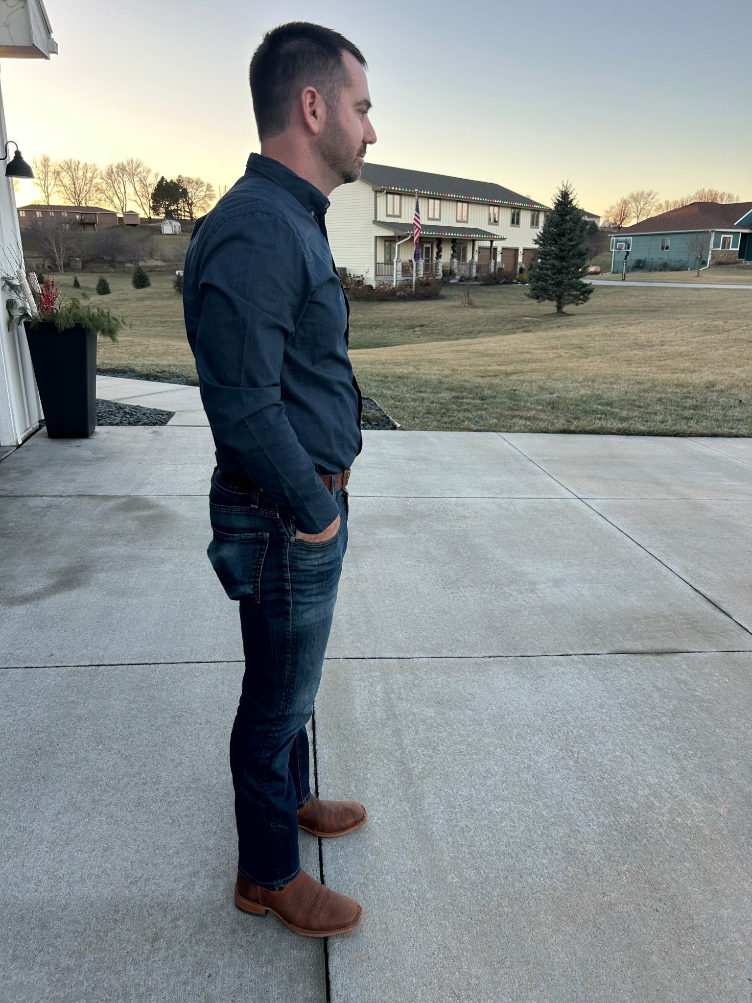 Kyle’s wearing his true size in denim (he does get them hemmed), a medium slim in the top & went down a size in the boots.

Linked Kyle’s exact jeans & 3 similar pairs (that he also owns)! 

#LTKFindsUnder100 #LTKMens #LTKSaleAlert