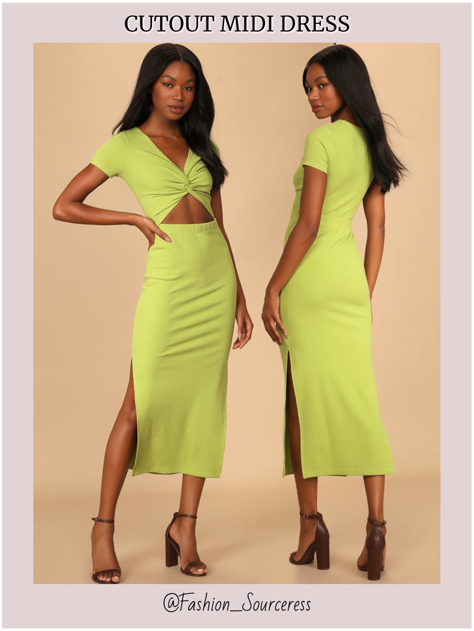 green emerald velvet dress CROSS-STRAP LIME GREEN LINEN DRESS main image 1