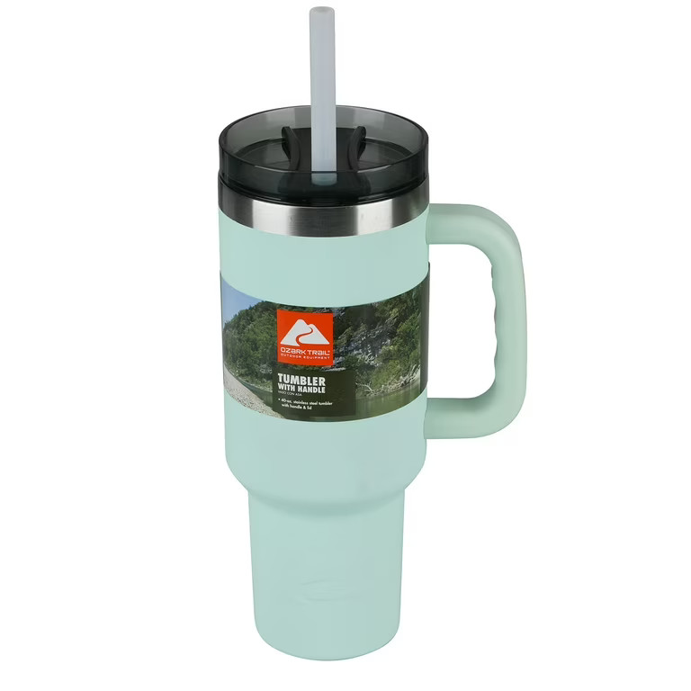 Ozark Trail 40oz Vacuum Insulated Stainless Steel Tumbler Mint Green | Walmart (US)