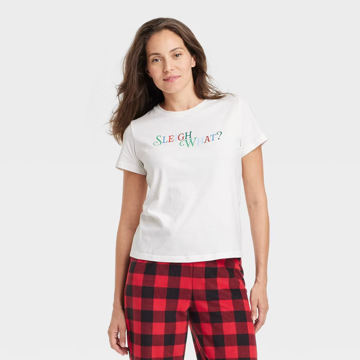 Women's "Sleigh What?" Holiday Matching Family Pajama T-Shirt - Wondershop™ White | Target