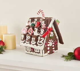 Gingerbread House Felted 3D Advent Calendar | Pottery Barn Kids