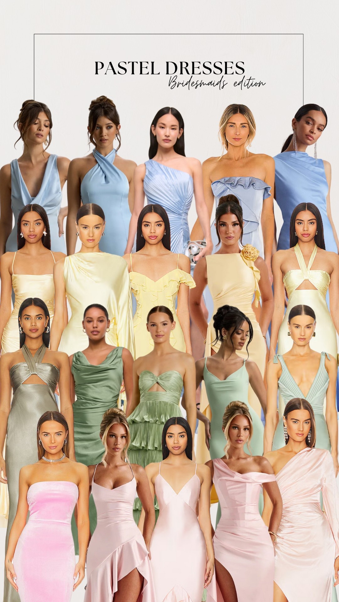 Here are a few pastel dresses for a wedding or bridesmaids. Hope you like it!

#LTKWedding