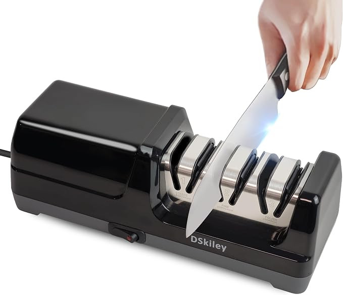 Electric Knife Sharpener for Kitchen – Professional 3-Stage 100% Diamond System with 20° Preci... | Amazon (US)