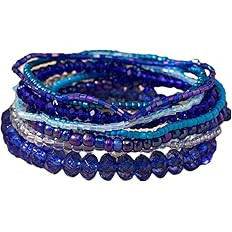 Amazon.com: Caiyao Bohemian Multilayer Stackable Seed Beaded Bracelets Colorful Crystal Glass Bea... | Amazon (US)