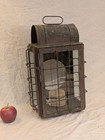 Antique Primitive Brass Glass Ships Light Lantern w/ Reflector & Caged AAFA | eBay | eBay US