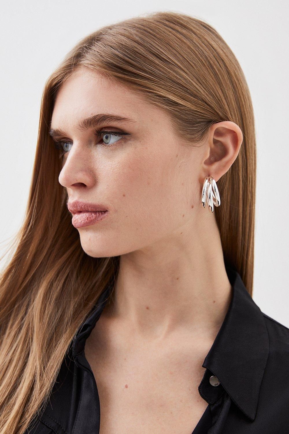 Layered Hoop Earrings | Karen Millen US