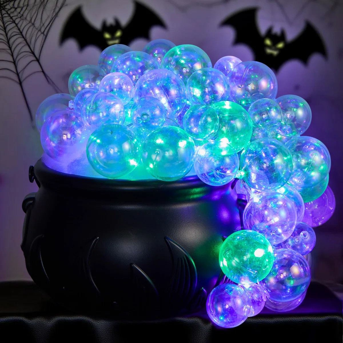 LED Light Up Bubbling Witch Cauldron Pot DIY Set, Color Changeable 8 Glow Modes | Wayfair North America
