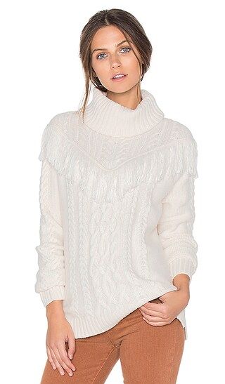 Joie Viviam Fringe Sweater in Chalk from Revolve.com | Revolve Clothing (Global)