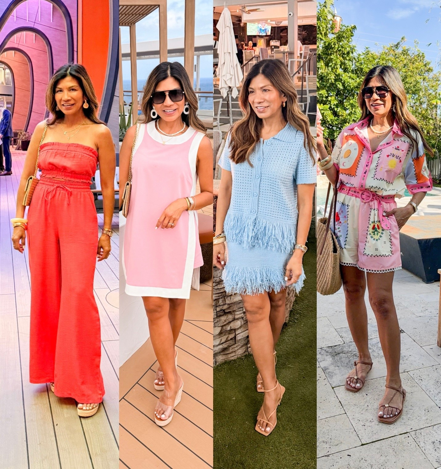 I’m 5’2” 118#ish for reference 
Amazon 2-piece sets I brought on a cruise. 

I’m 5’2” 118#ish for reference 
Wearing small in all these vacation sets tts.
All sandals tts.
Wore these to our recent cruise  vacation.
Cruise outfits, vacation outfits, resort wear, Amazon finds, over 50 style, midlife fashion, petite fashion,affordable fashion, fashion over40 

#LTKOver40 #LTKPetite