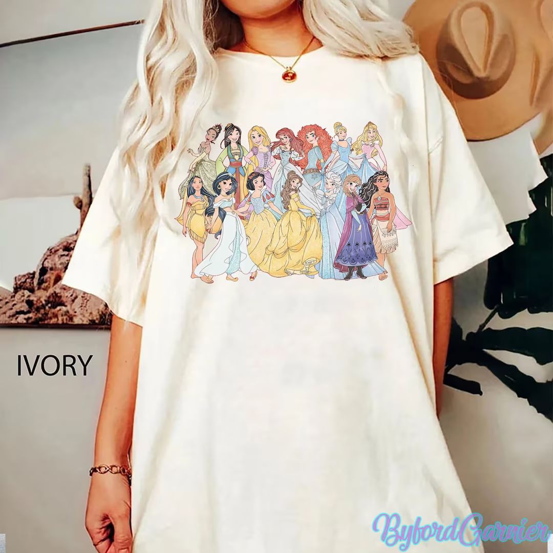 Retro Princess Shirt, Disney Princess Shirt, Princess Characters Shirt, Disney Girl Trip, Disneyl... | Etsy (CAD)