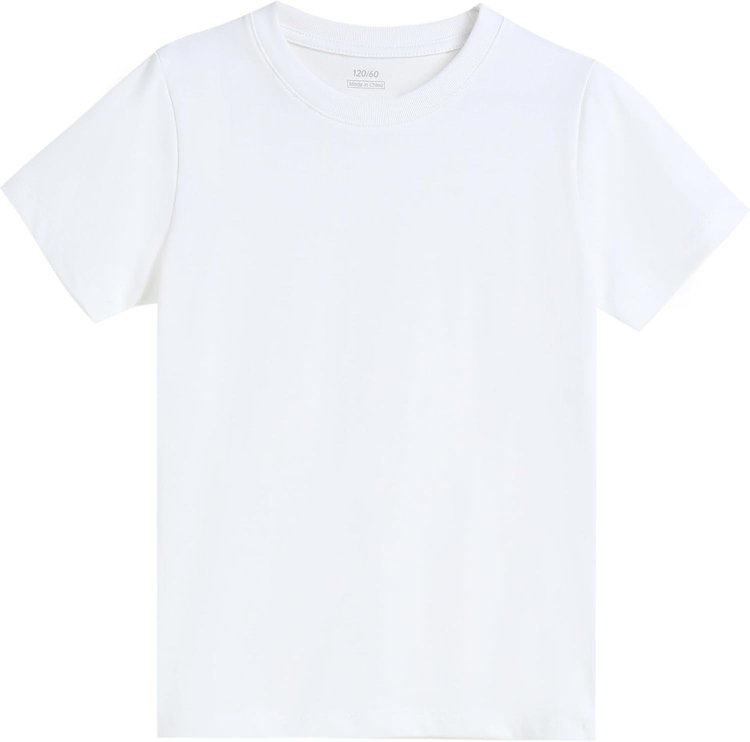 100% Cotton Short Sleeve T-Shirt for Kids Round Neck Tee for Boys and Girls | Amazon (US)