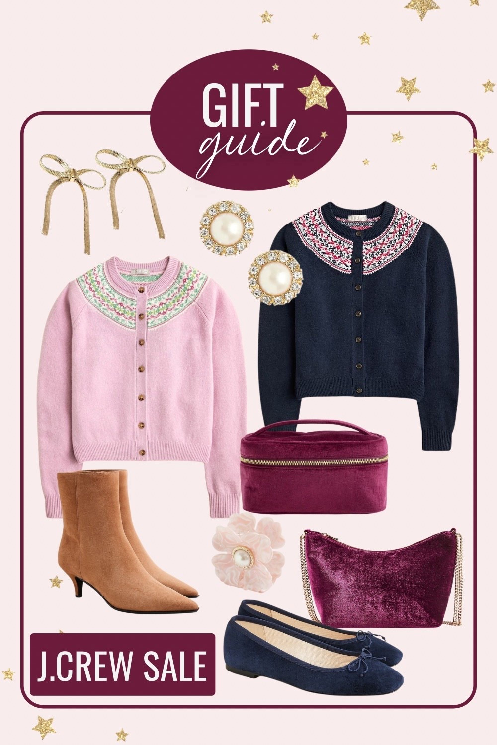 Get an extra 20% off at j.crew with code: EXTRA and also shop the sale at j.crew factory for all of your l holiday outfit needs! 

#jcrew #jcrewfactory #fairislesweater #velvet #pearls 

My faves include their fair isle sweaters, velvet bow slides, cute booties, and their sparkly statement earrings! Love that they have matching family holiday outfits too 😍😍😍

#LTKmomlife #LTKU #LTKSeasonal