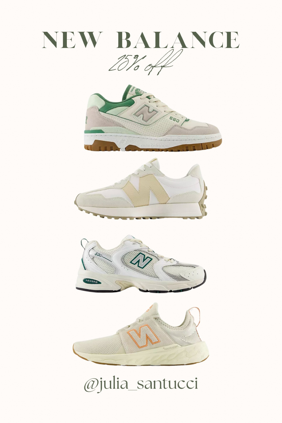 25% off select New Balance 

#LTKHoliday #LTKShoeCrush #LTKSaleAlert