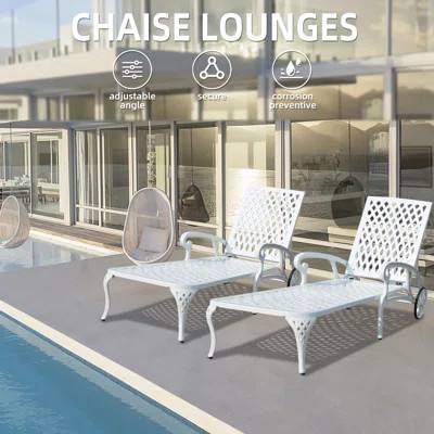 Dashani Outdoor Metal Chaise Lounge | Wayfair North America