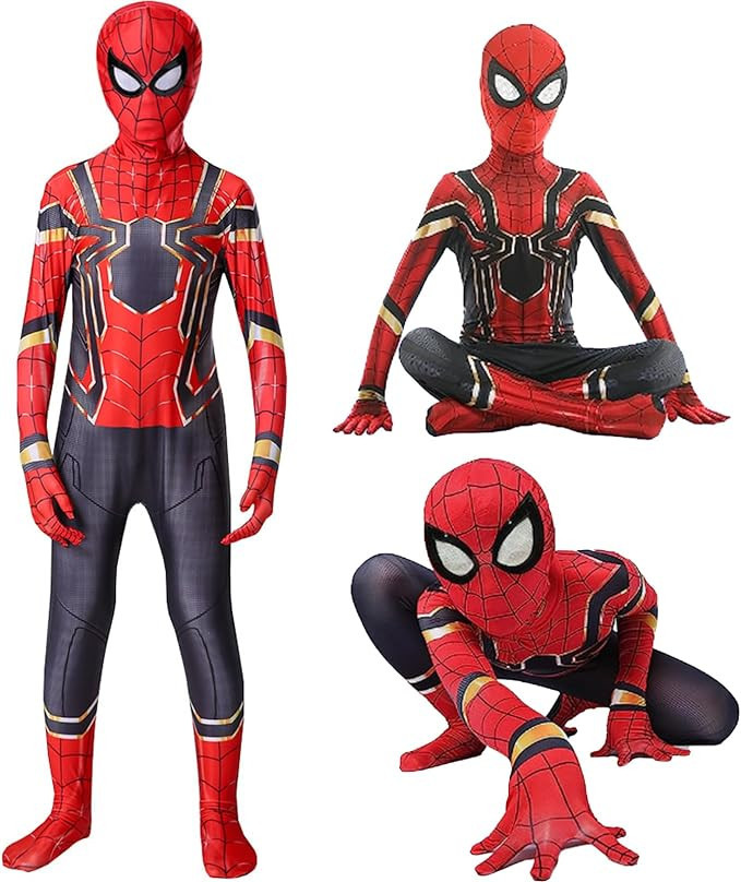 Redleo Super Hero Spider Costume for Kids, Halloween Costumes Cosplay 3D Spandex Bodysuit Jumpsui... | Amazon (US)