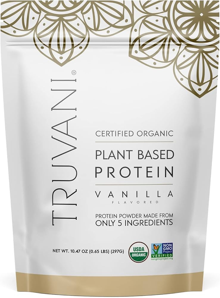 Truvani Vegan Pea Protein Powder | Vanilla | 20g Organic Plant Based Protein | 10 Servings | Keto... | Amazon (US)