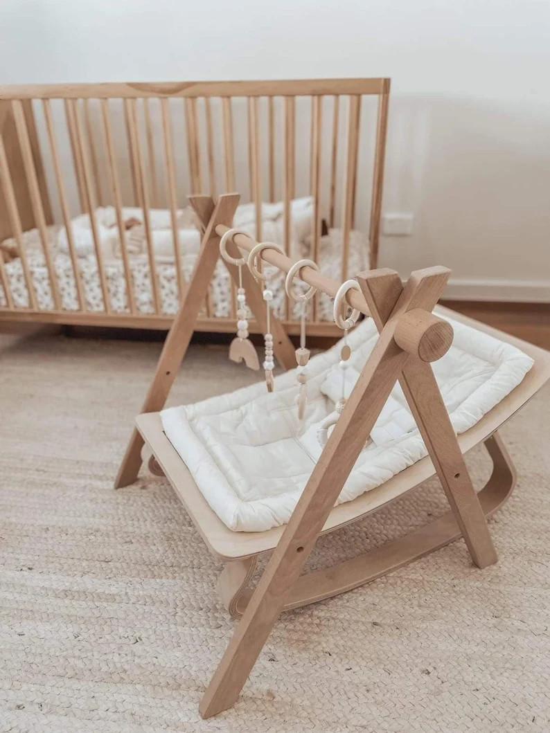 Handmade Natural Wood Baby Gym Wooden Play Gym for Wooden - Etsy | Etsy (US)