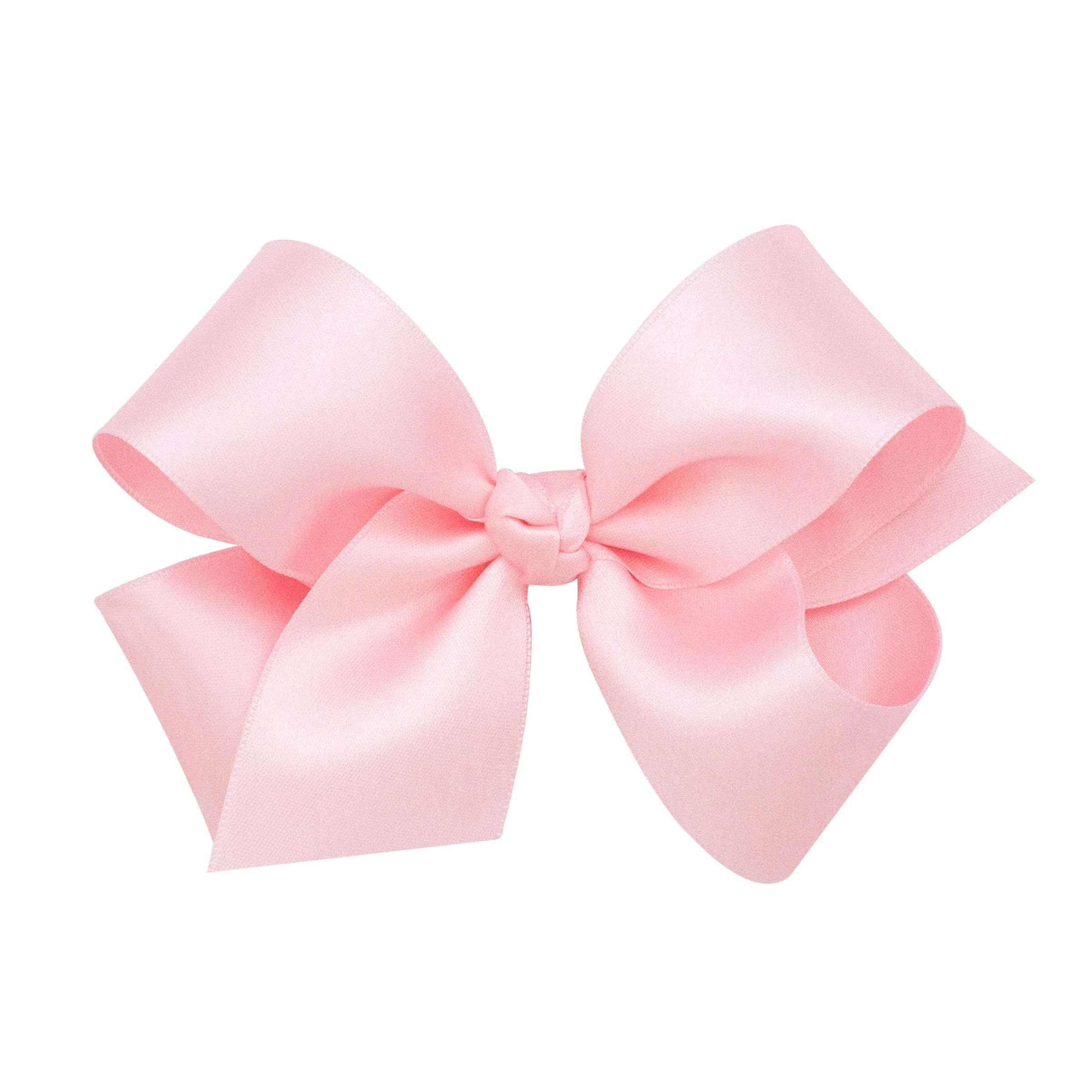 Wee Ones Medium French Satin Bow with Center Knot | JoJo Mommy