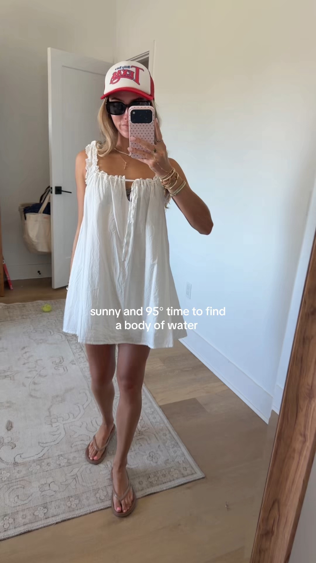beach day!! I’m wearing my @Princess Polly US size 2 swing white dress as a coverup and my bikini is leopard print. My flip flops are @crocs my absolute favorites.

#LTKootd #LTKSwim #LTKdayinmylife