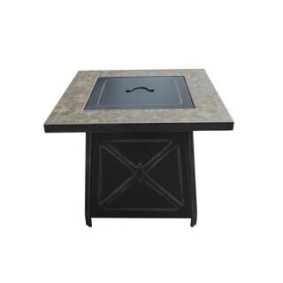 Hampton Bay Crossridge 50,000 BTU Antique Bronze Finish Gas Fire Pit G-FTB-51057B | The Home Depot