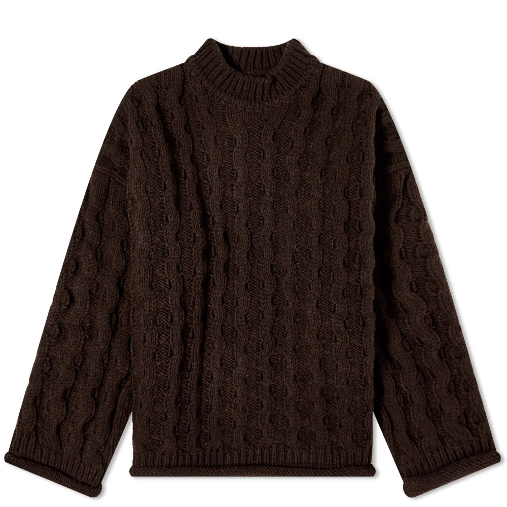 Samsøe Samsøe Huske Cable Knit Crew Sweat | End Clothing (UK & IE)