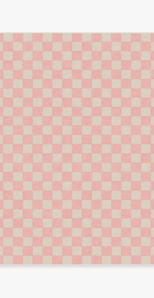 Teresa Checkered Pink Premium Rug | Ruggable