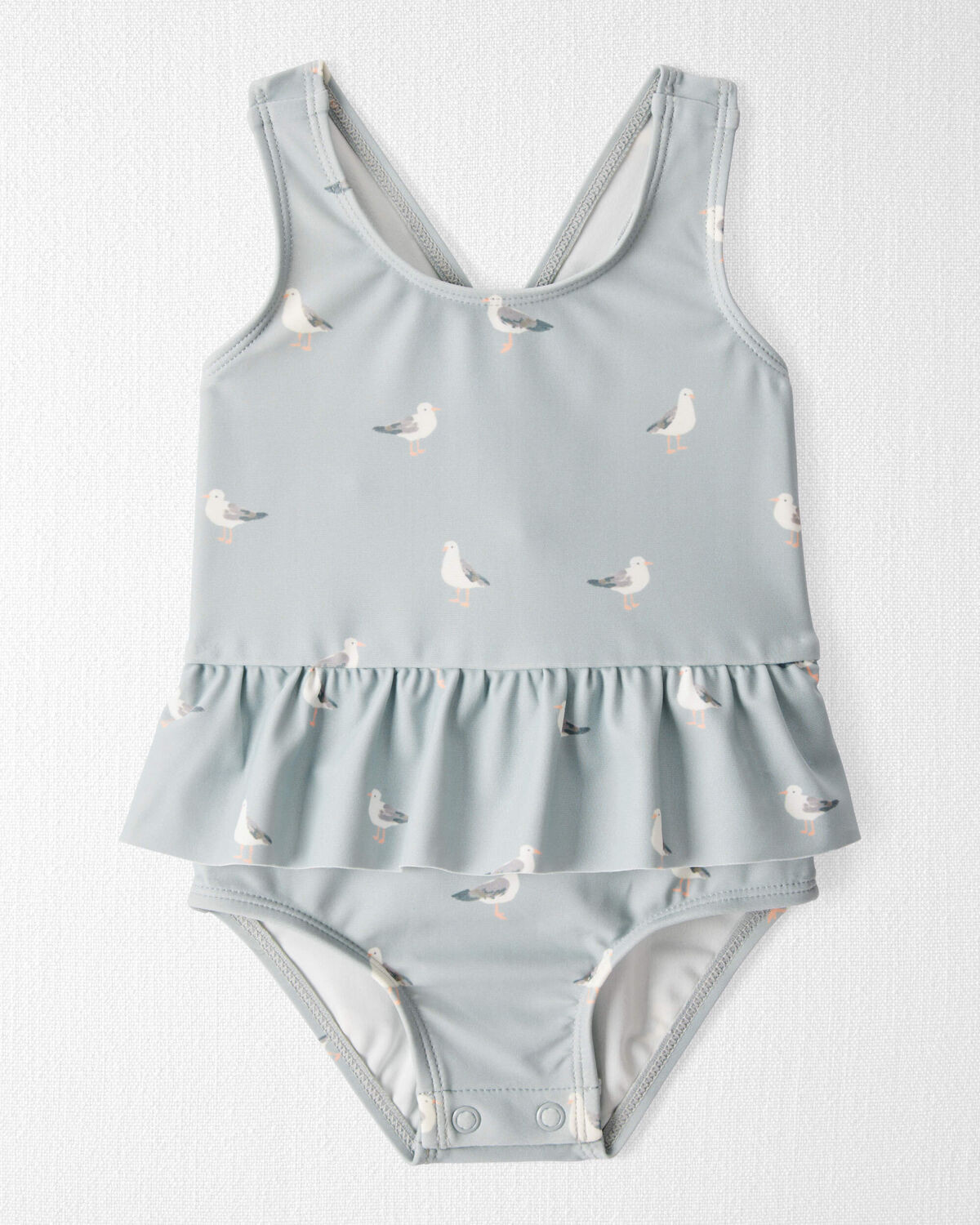 Baby Recycled Seagull-Print Ruffle Swimsuit - Little Planet | Carter's | Carter's Inc