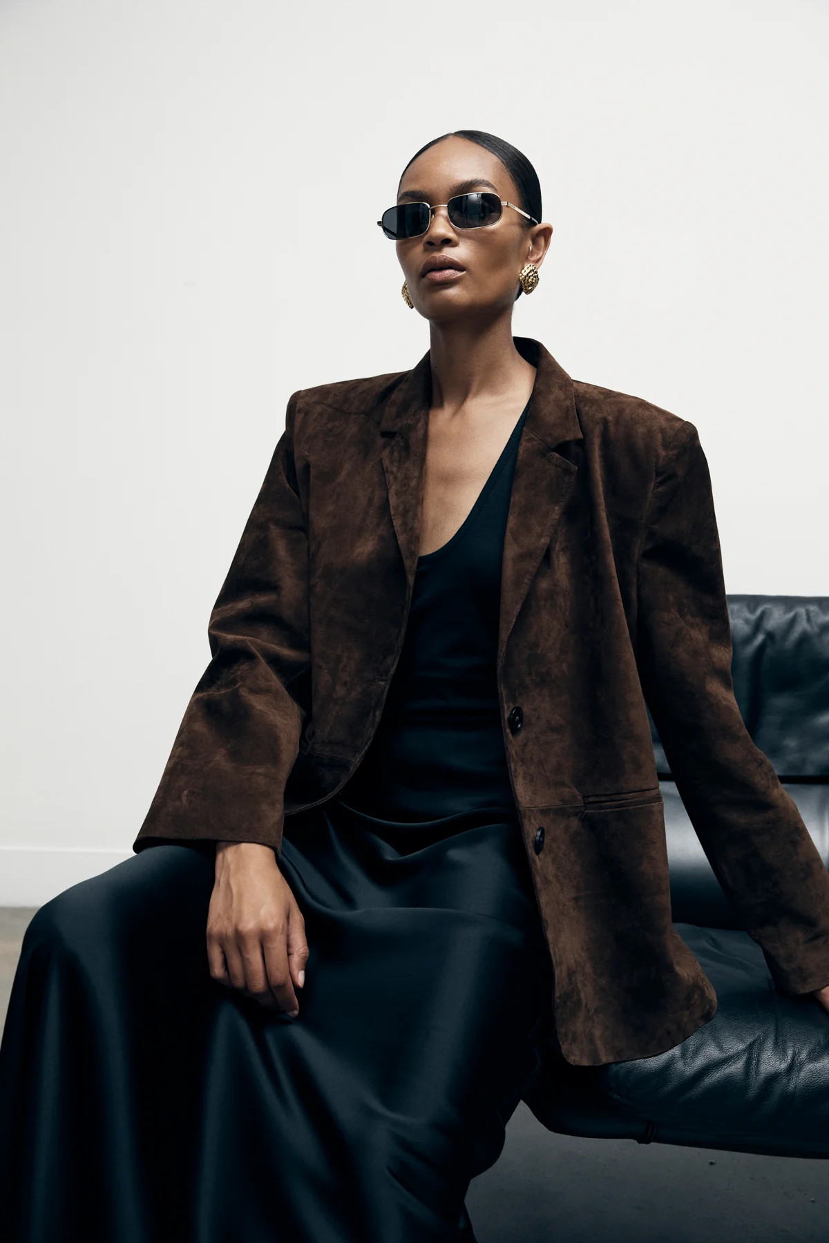 Brown Suede Blazer | DE SAVARY LONDON