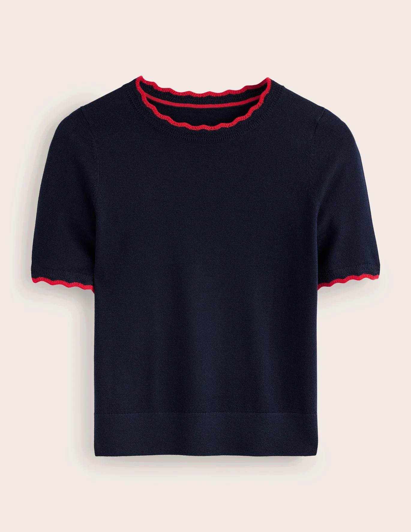 Merino Scallop T Shirt | Boden (US)
