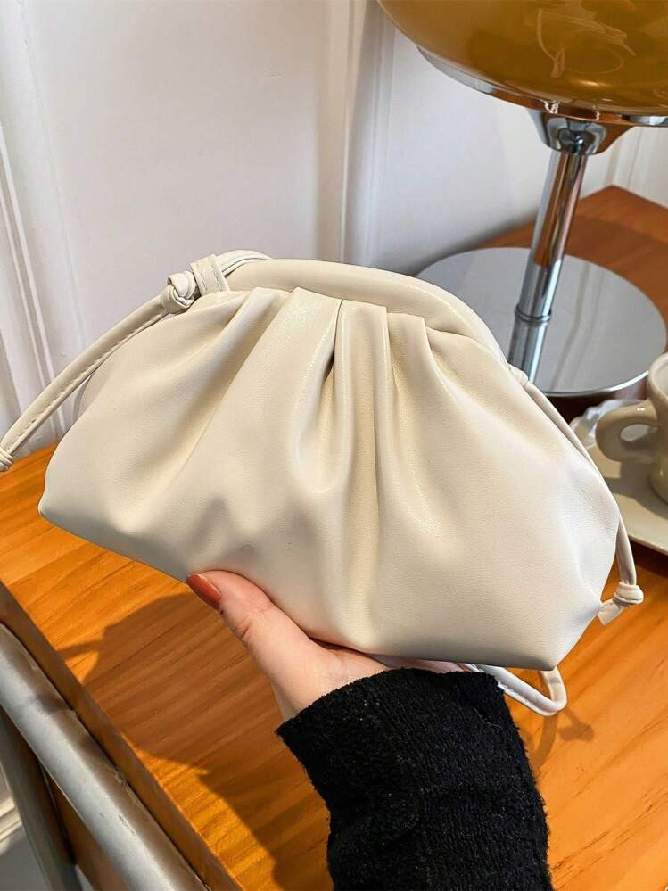 Mini Fashion Women's Crossbody Bag Coin Wallet Mouth Red Packet Folded Dumpling Bag, Luxury, Shining Evening Bag, Dinner Bag Charming, Elegant, Exquisite, Quiet Folded Bag Metal Funky PU Suitable For Party Girls, Women, Wedding, Ball, Evening/Banquet Perfect Bride Vacation, Shopping, Commuting, Convenient To Carry Shoulder Bag | SHEIN