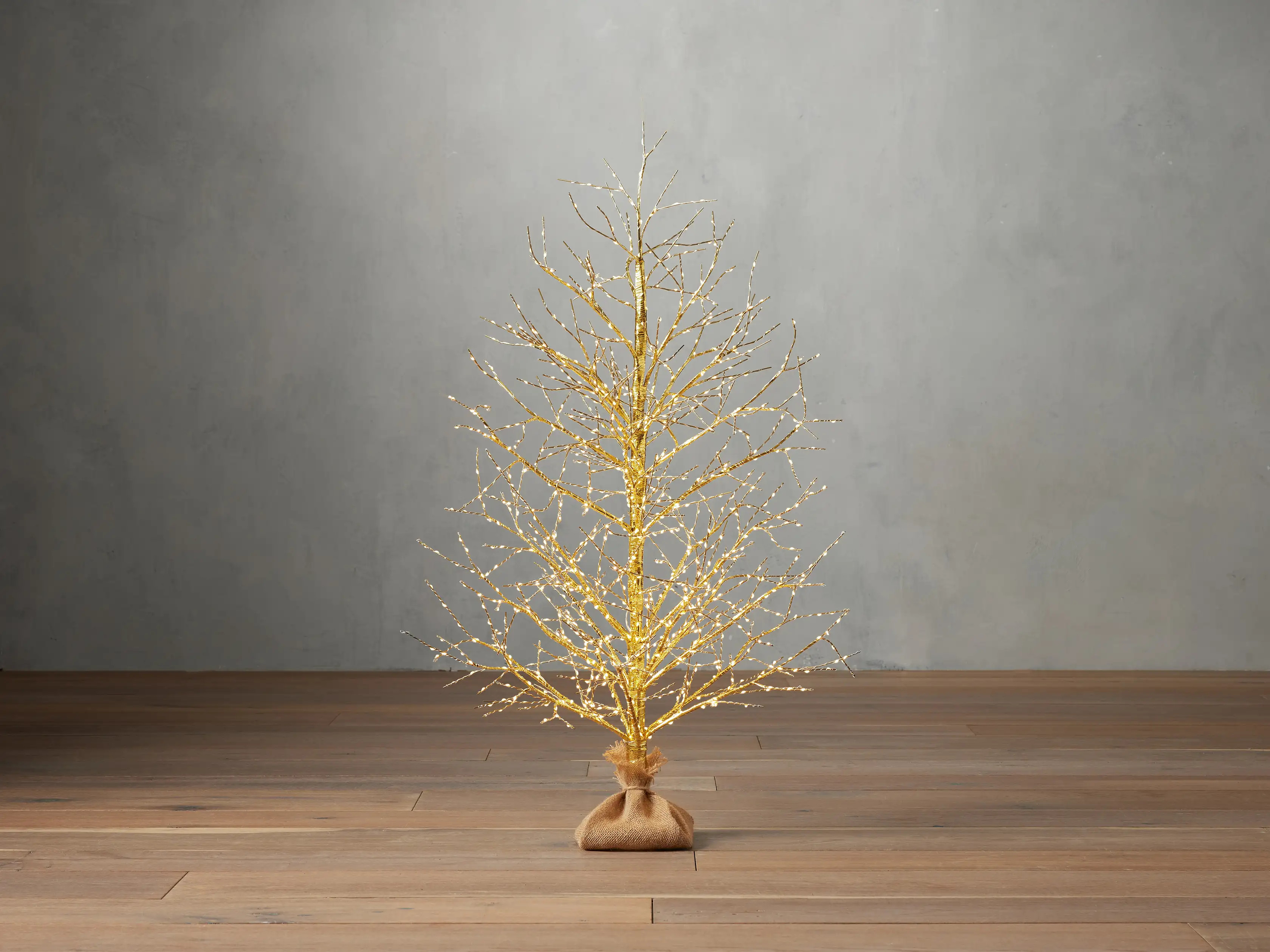 Gold Microlight Faux Tree | Arhaus