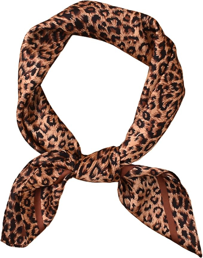 Hair Bandanas Scarf for Women Lightweight Silky Satin Square Neck Head Scarves Wrapping Sleeping ... | Amazon (US)