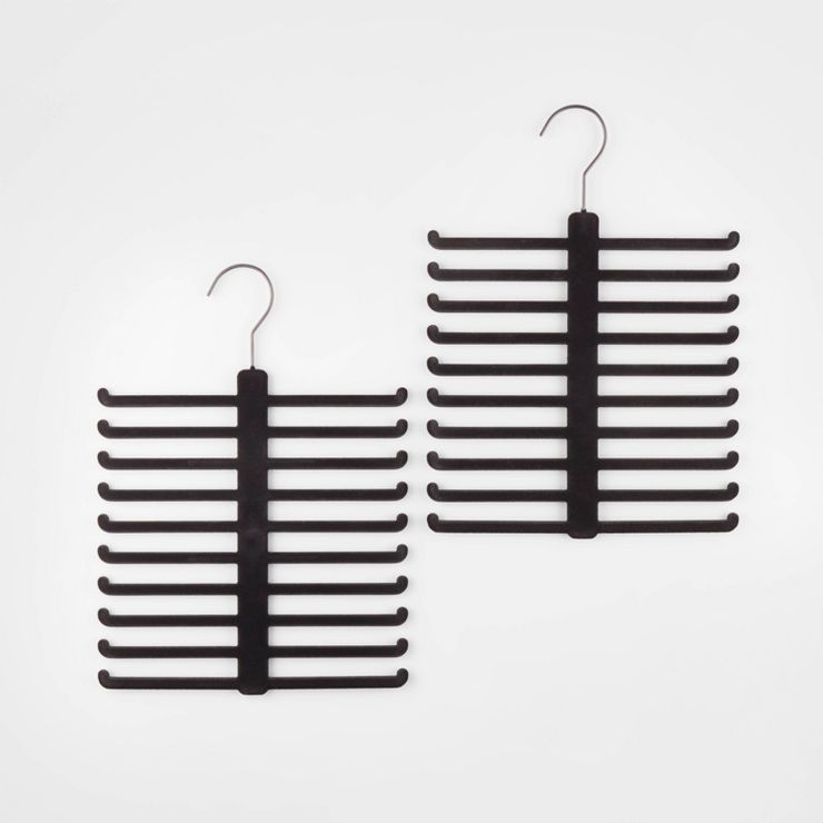 2pk Tie and Belt Flocked Hangers - Brightroom™ | Target