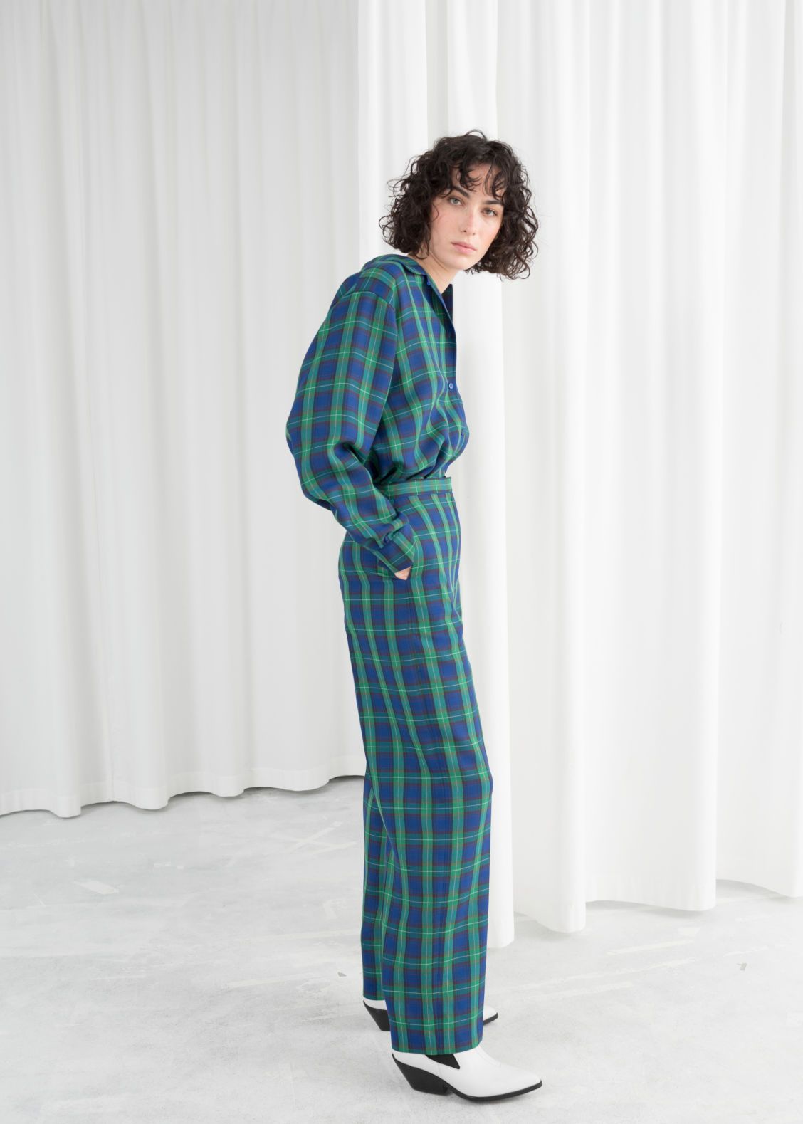 Wool Blend Plaid Trousers | & Other Stories (EU + UK)