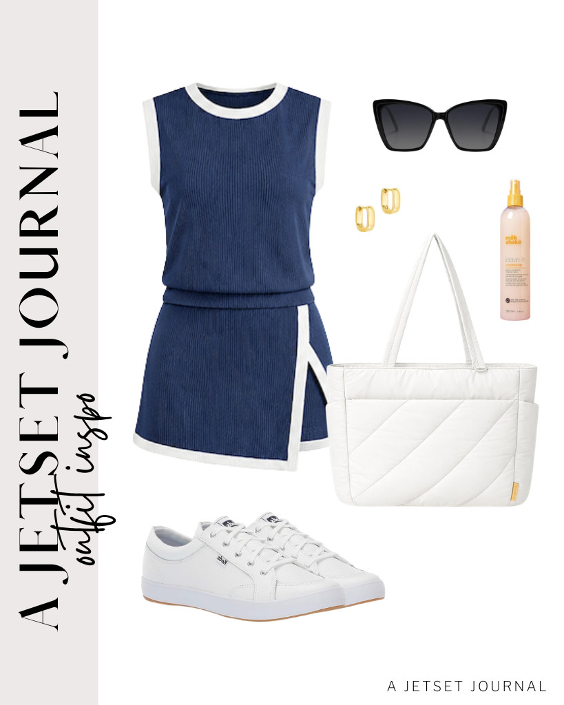 A navy blue 2-piece set goes perfectly with these Keds sneakers. This puffer tote bag and chunky hoop earrings go well with this fit. Don’t forget to spray this milk_shake detangler before heading out.

#LTKSeasonal #LTKSaleAlert #LTKTravel
 

 