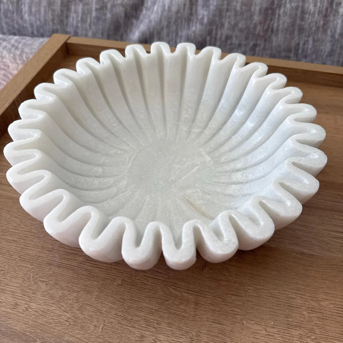 HandCrafted Marble Ruffle Bowl /Antique Scallop Bowl/ Fruit Bowl/ Vintage Ring Dish/ Decorative Flower Bowl/ HouseWarming Wedding Gift/ Urli | Etsy (US)