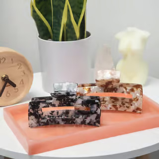 Eco-Friendly Jumbo Open Shape Claw Clip - Black | KITSCH | Kitsch