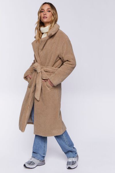 Faux Shearling Belted Coat | Forever 21 | Forever 21 (US)