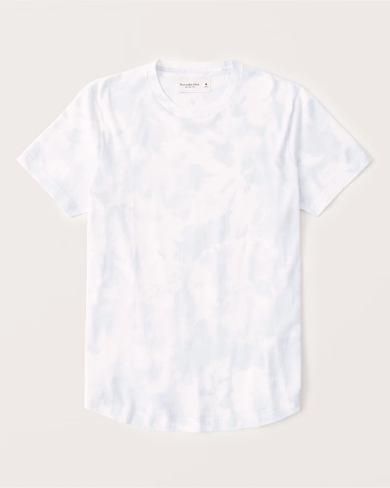 Wash Effect Curved Hem Tee | Abercrombie & Fitch (US)