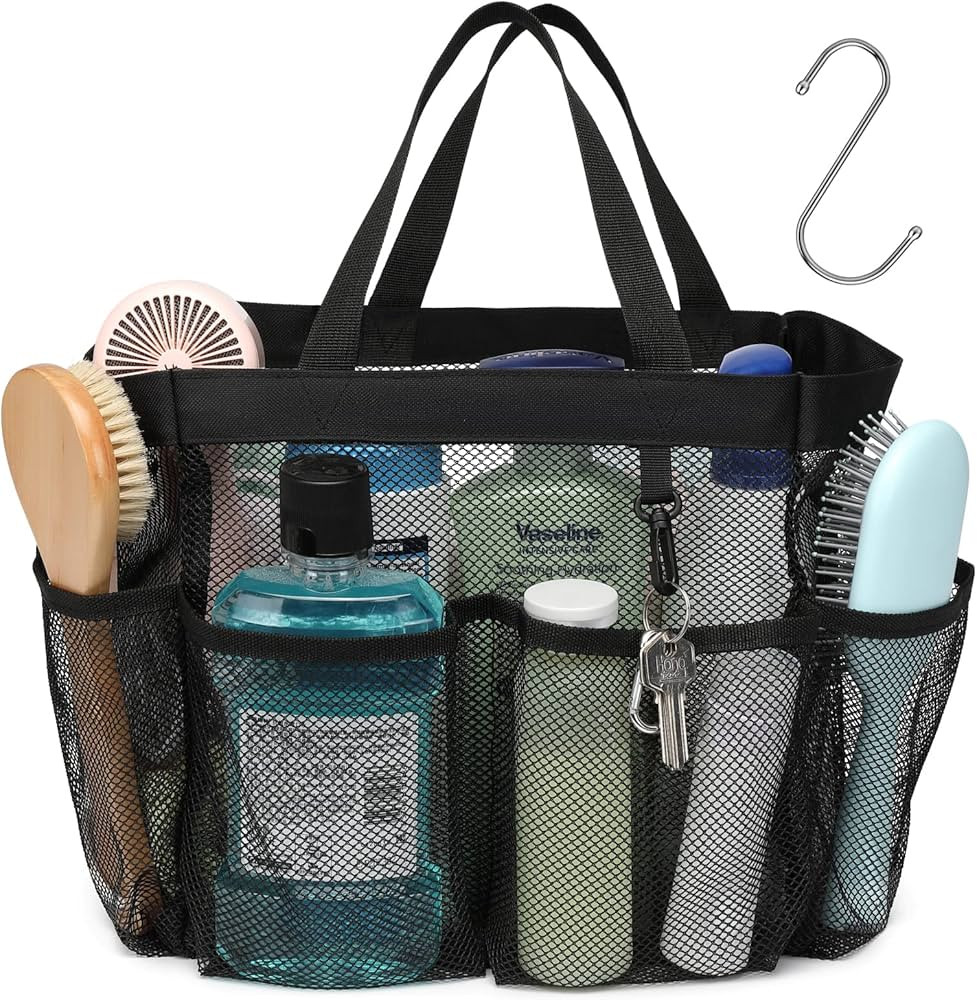 F-color Mesh Shower Caddy Portable, Upgrade Deeper 7 Pockets Shower Bag Basket Tote for College D... | Amazon (US)