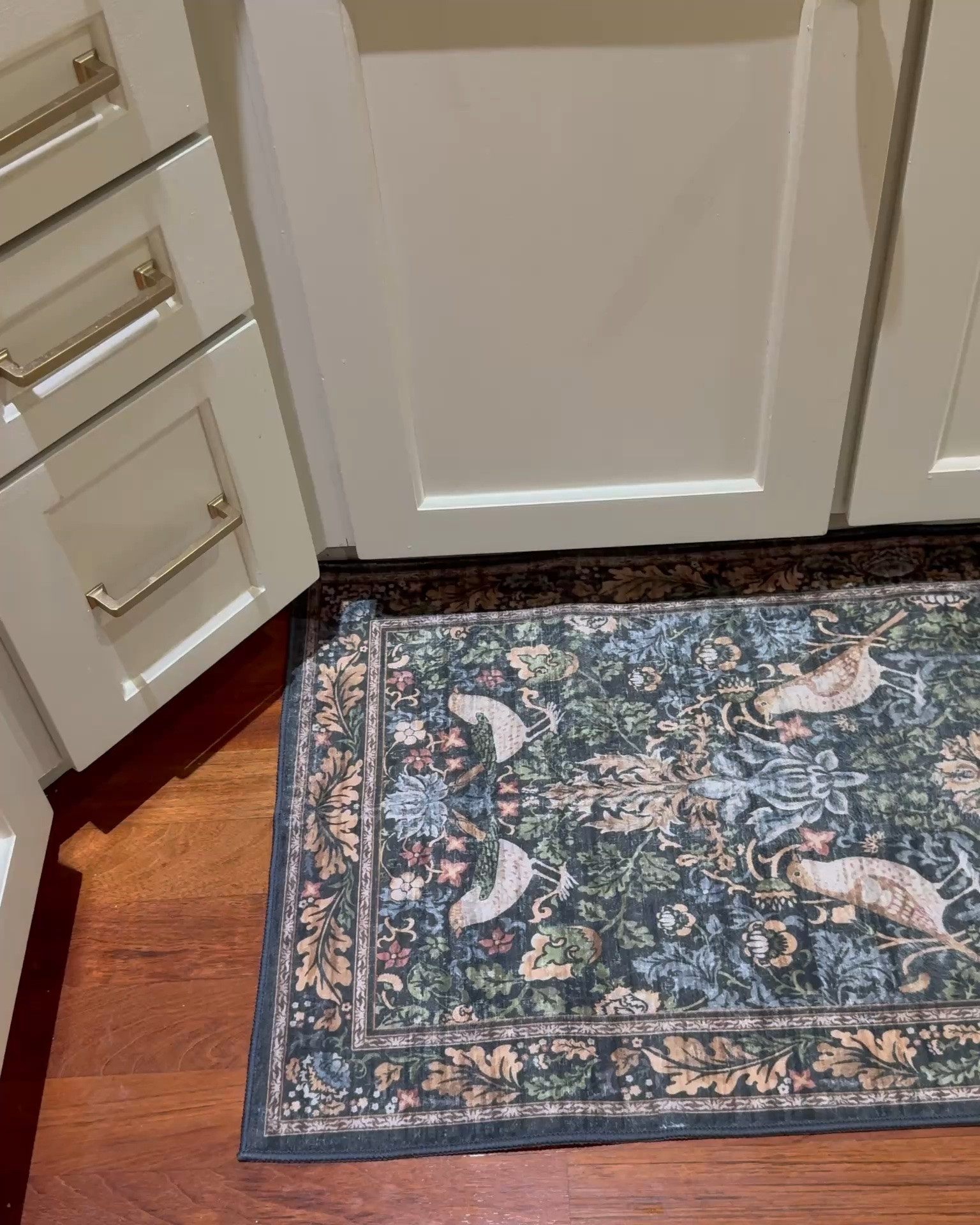 The details on this floral kitchen frunner is gorgeous! It has a rubber back to keep it in place and it’s thin enough so we’re not tripping over it. Well priced and well worth it! I’m obsessed with the birds and the blue and green and cream colors for my kitchen.

Kitchen rug runner

#LTKHome #LTKmomlife #LTKSeasonal