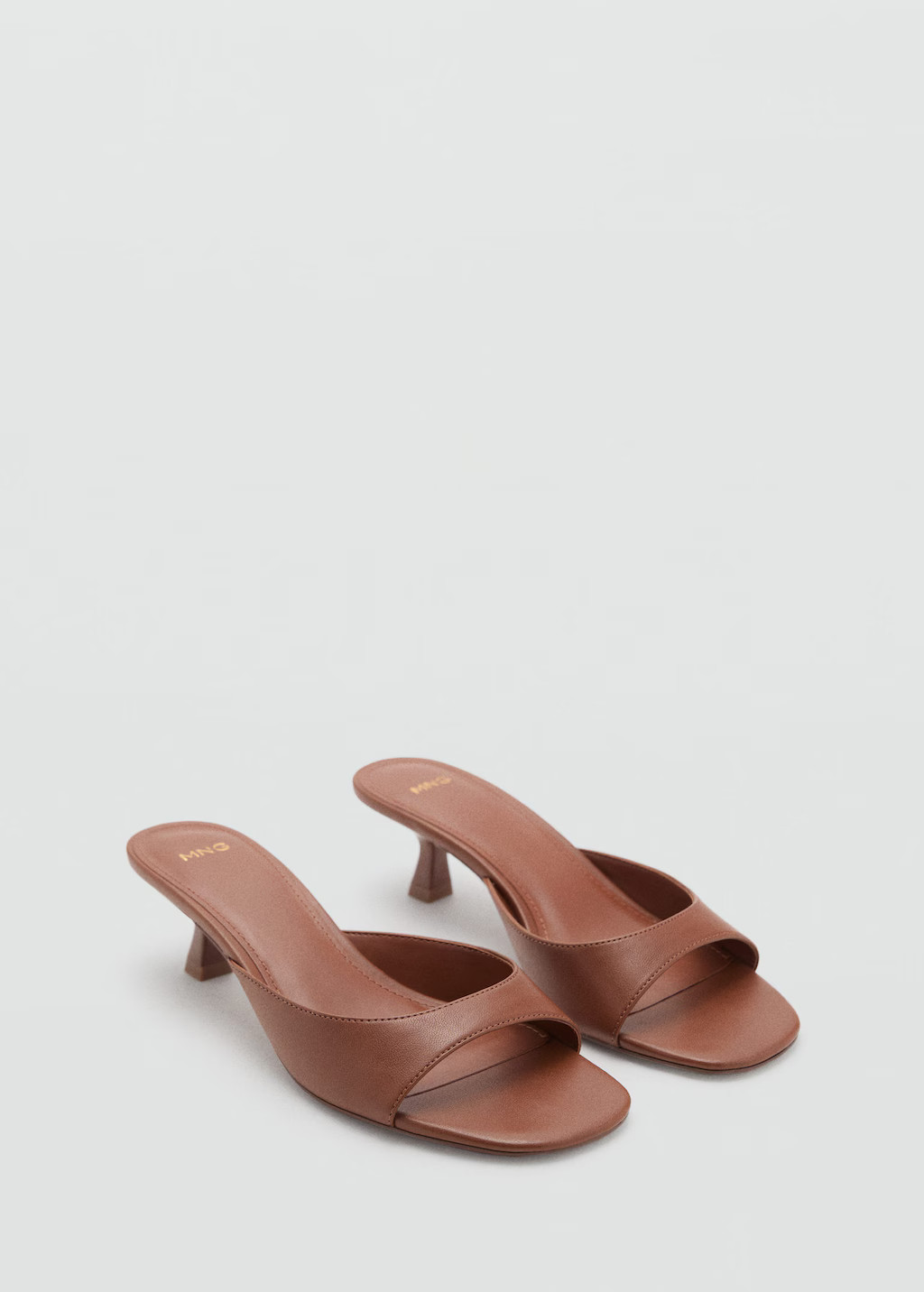 Kitten heel sandals leather - Woman - 6 - MANGO | Mango (US/MX/AU)