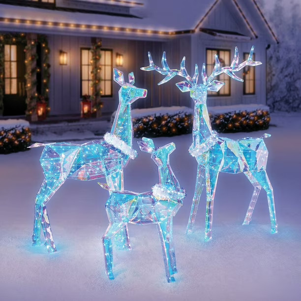 Member's Mark Pre-Lit Prismatic Deer Family, Set of 3 | Sam's Club