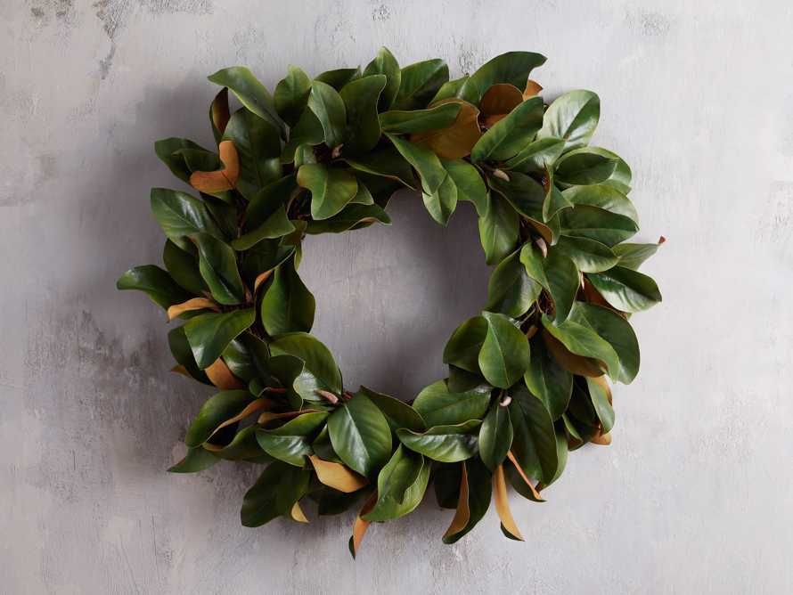 Faux Magnolia Leaf Wreath | Arhaus