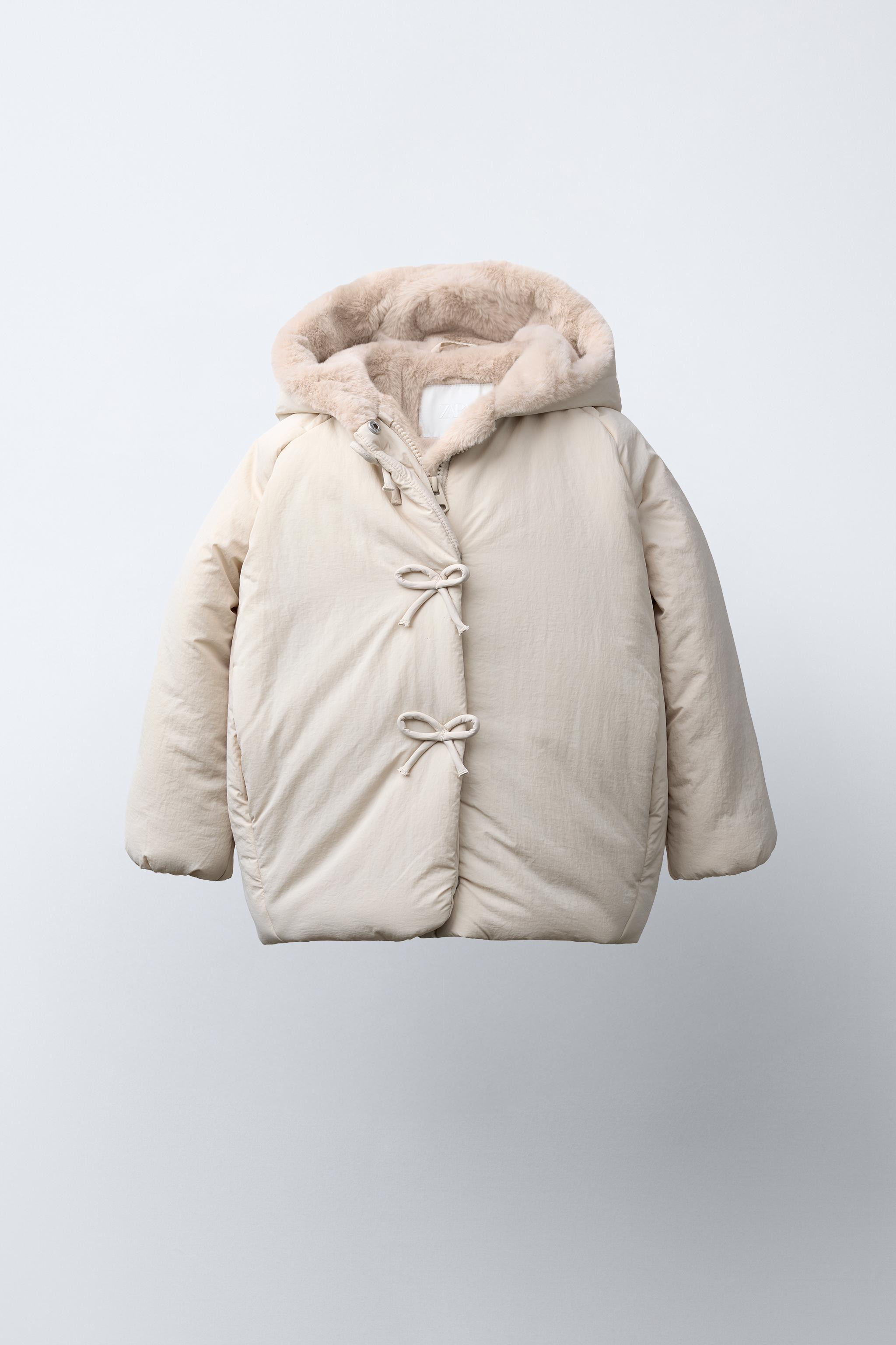 WATER REPELLENT PUFFER COAT WITH BOWS | Zara US