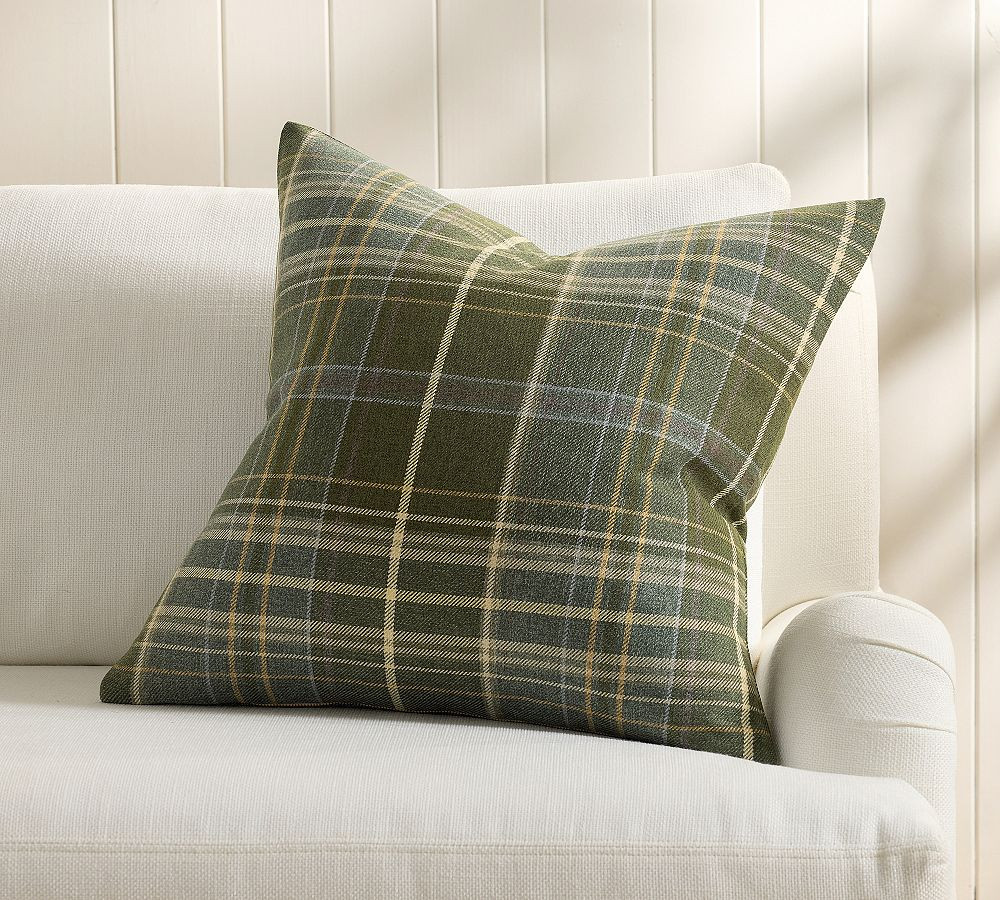 Woodrow Plaid Pillow Cover | Pottery Barn (US)