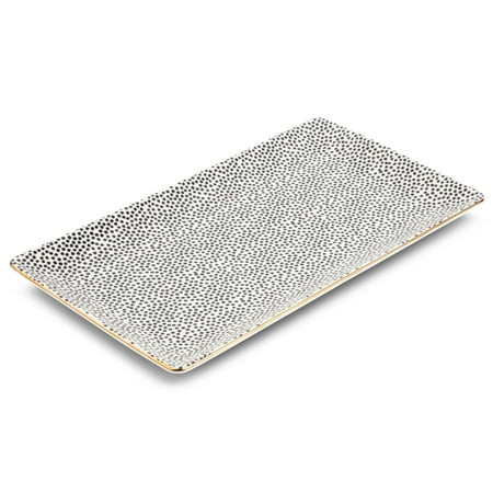 Thyme & Table Stoneware Rectangular Serve Platter, Dot Collection | Walmart (US)