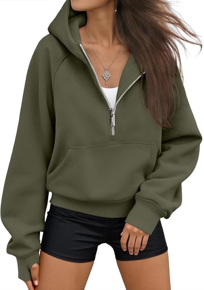AUTOMET Womens Hoodies Half Zip Up Casual Comfort Fall Clothes 2026 | Amazon (US)