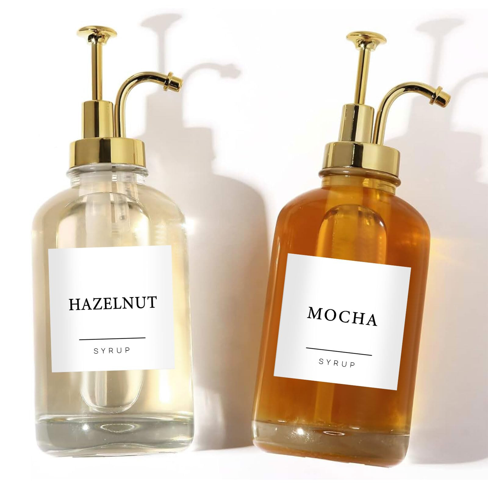 36PCS Coffee Syrup Labels,Minimalist Preprinted Coffee Syrup Stickers for Coffee Station,Waterpro... | Amazon (US)